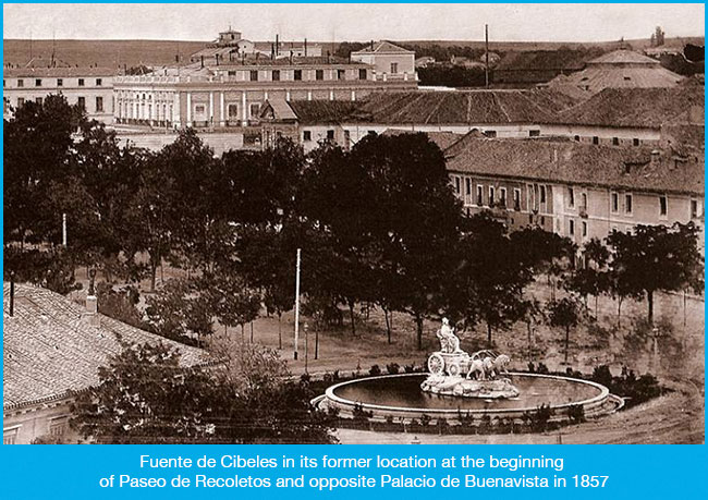 What Plaza de Cibeles was like decades ago