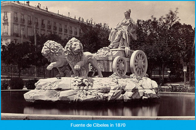 What Plaza de Cibeles was like decades ago