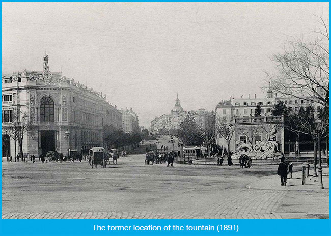 What Plaza de Cibeles was like decades ago