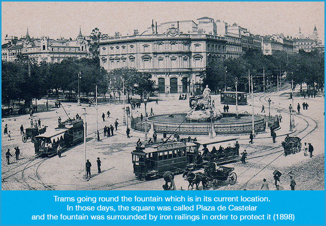 What Plaza de Cibeles was like decades ago