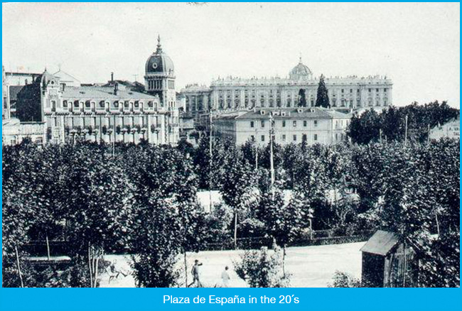 Plaza de España, in the very centre of Madrid