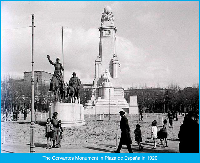 Plaza de España, in the very centre of Madrid