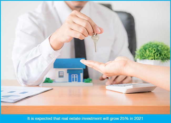 Real estate investment will increase in 2021