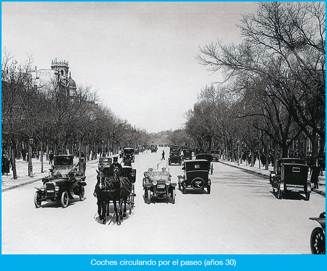 El Paseo de Recoletos en blanco y negro 