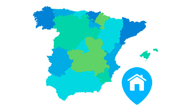Mapa de España para comprar vivienda de segunda mano